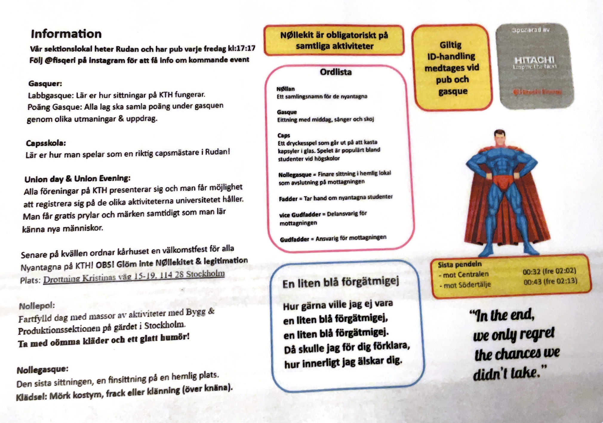 Schema för mottagningen del 2